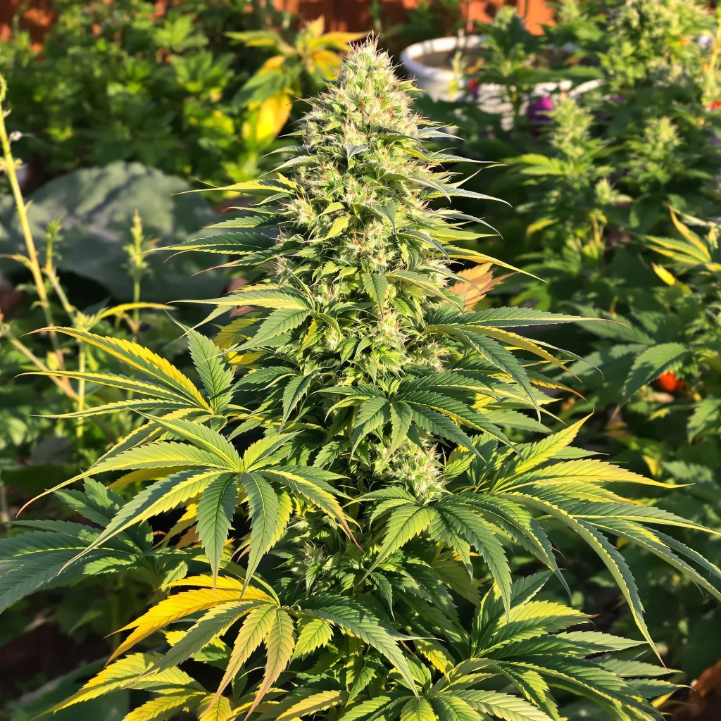 Killer 84% Indica / 16% Sativa — Blüte mit sichtbaren Trichomen