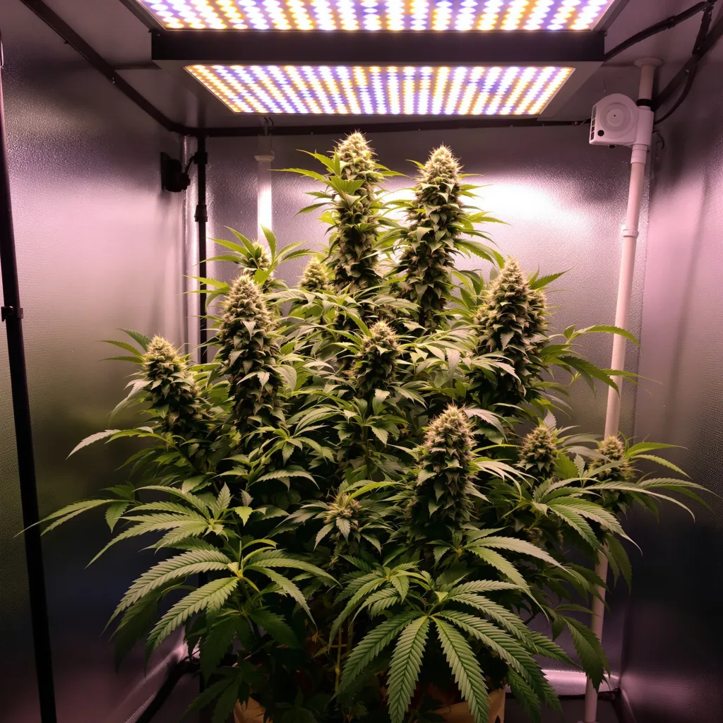 King Louis XIII 70% Indica / 30% Sativa — Blüte mit sichtbaren Trichomen