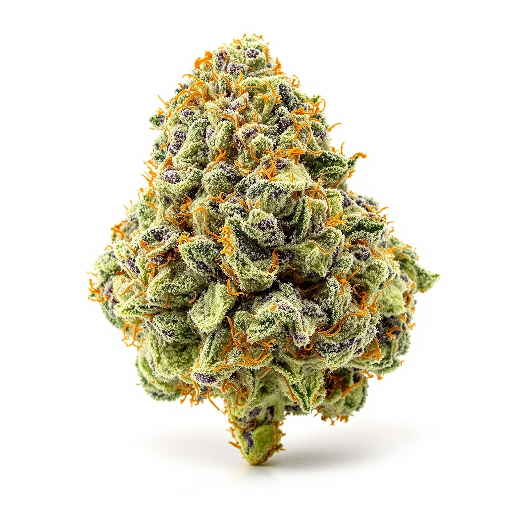 Kraken 44% Indica / 56% Sativa — Blüte mit sichtbaren Trichomen