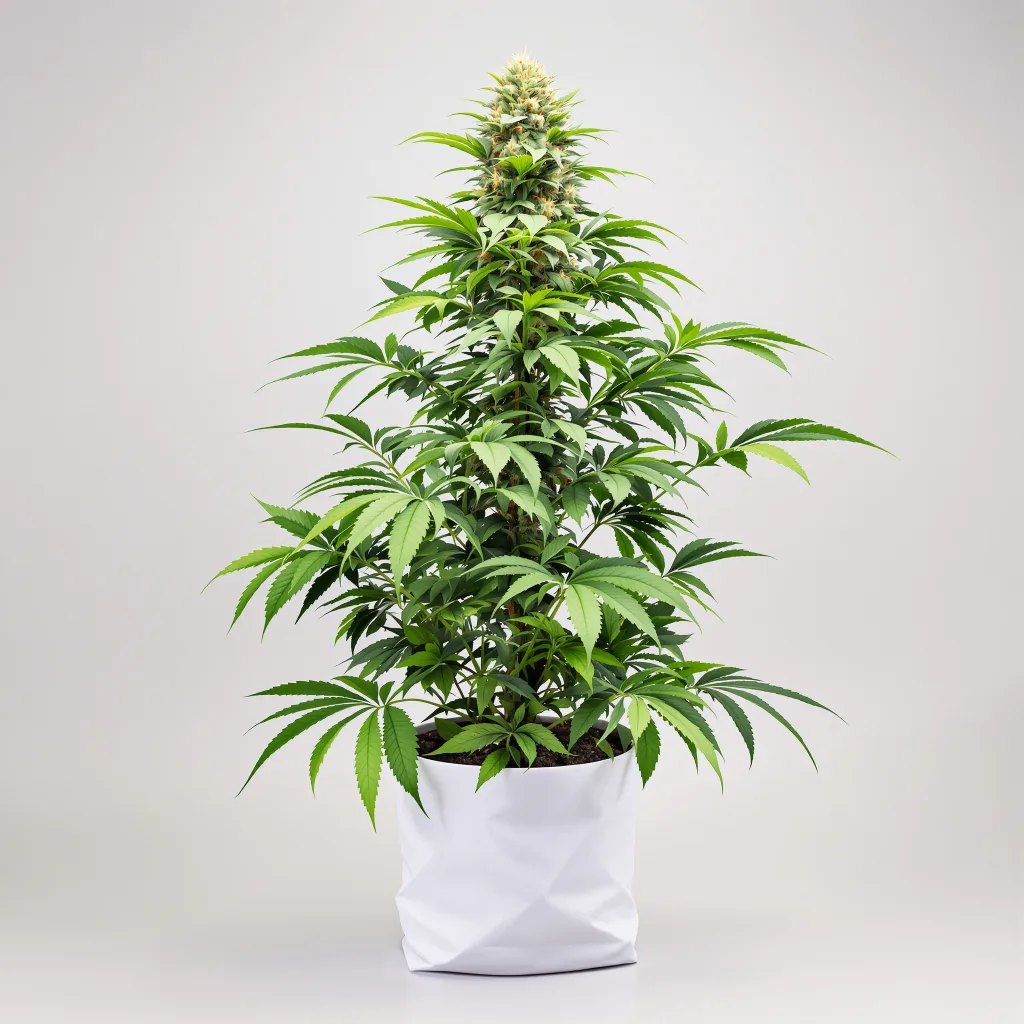 Krishna Kush Cannabisblüte Nahaufnahme mit dichte violett getönte Kelche
