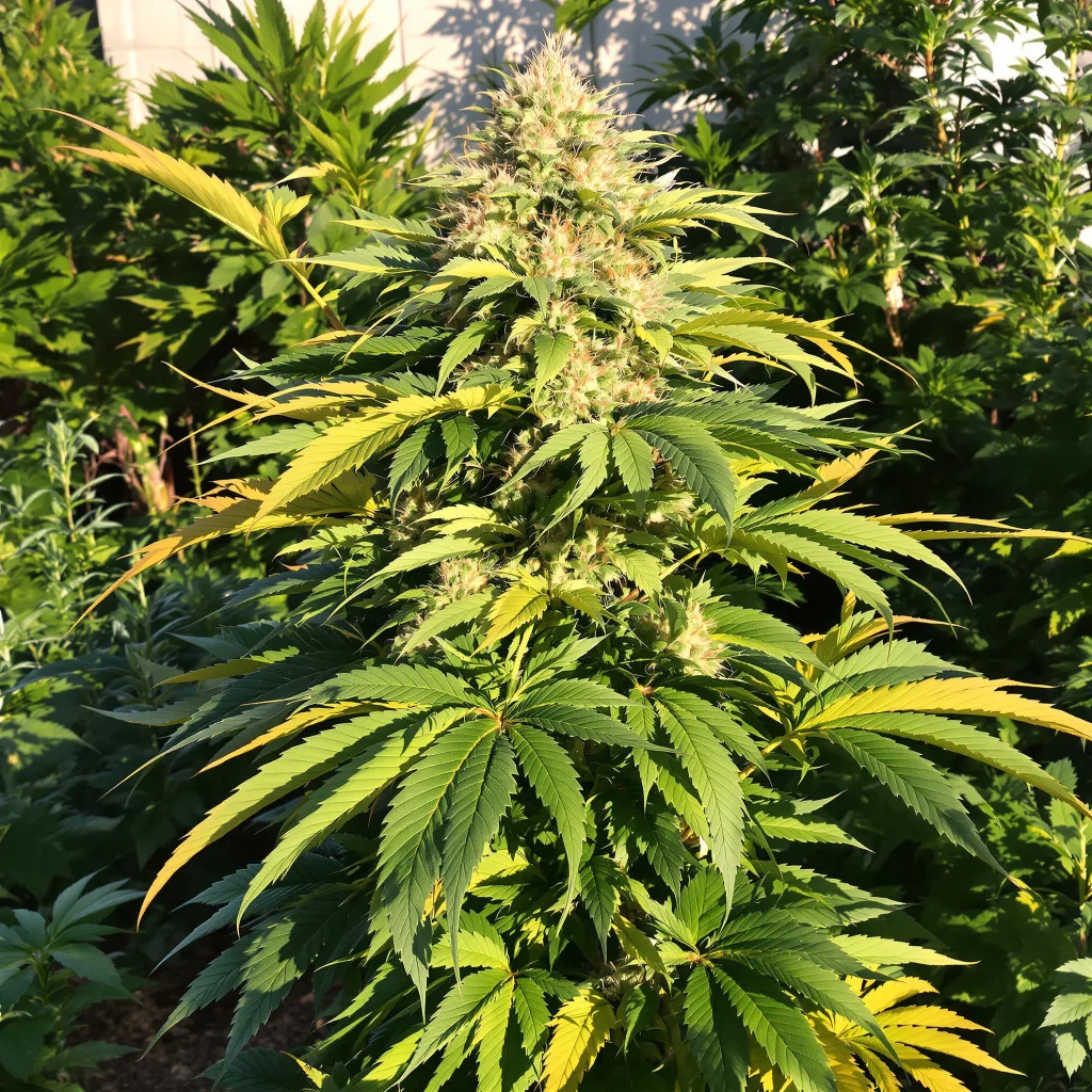 Kryptonite 70% Indica / 20% Sativa — Blüte mit sichtbaren Trichomen