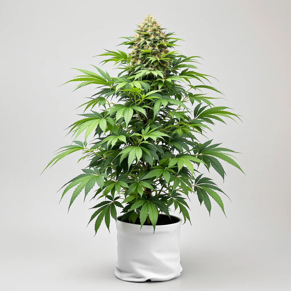 Kushberry Cannabisblüte Nahaufnahme mit dichte violett getönte Kelche