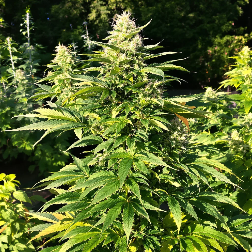 Kushberry 75% Indica / 25% Sativa — Blüte mit sichtbaren Trichomen