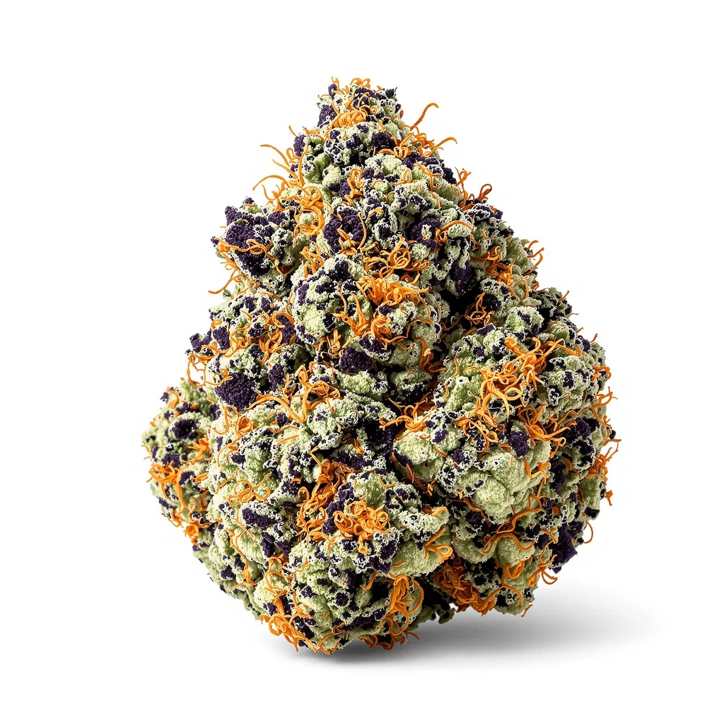 Kushberry 75% Indica / 25% Sativa — Blüte mit sichtbaren Trichomen