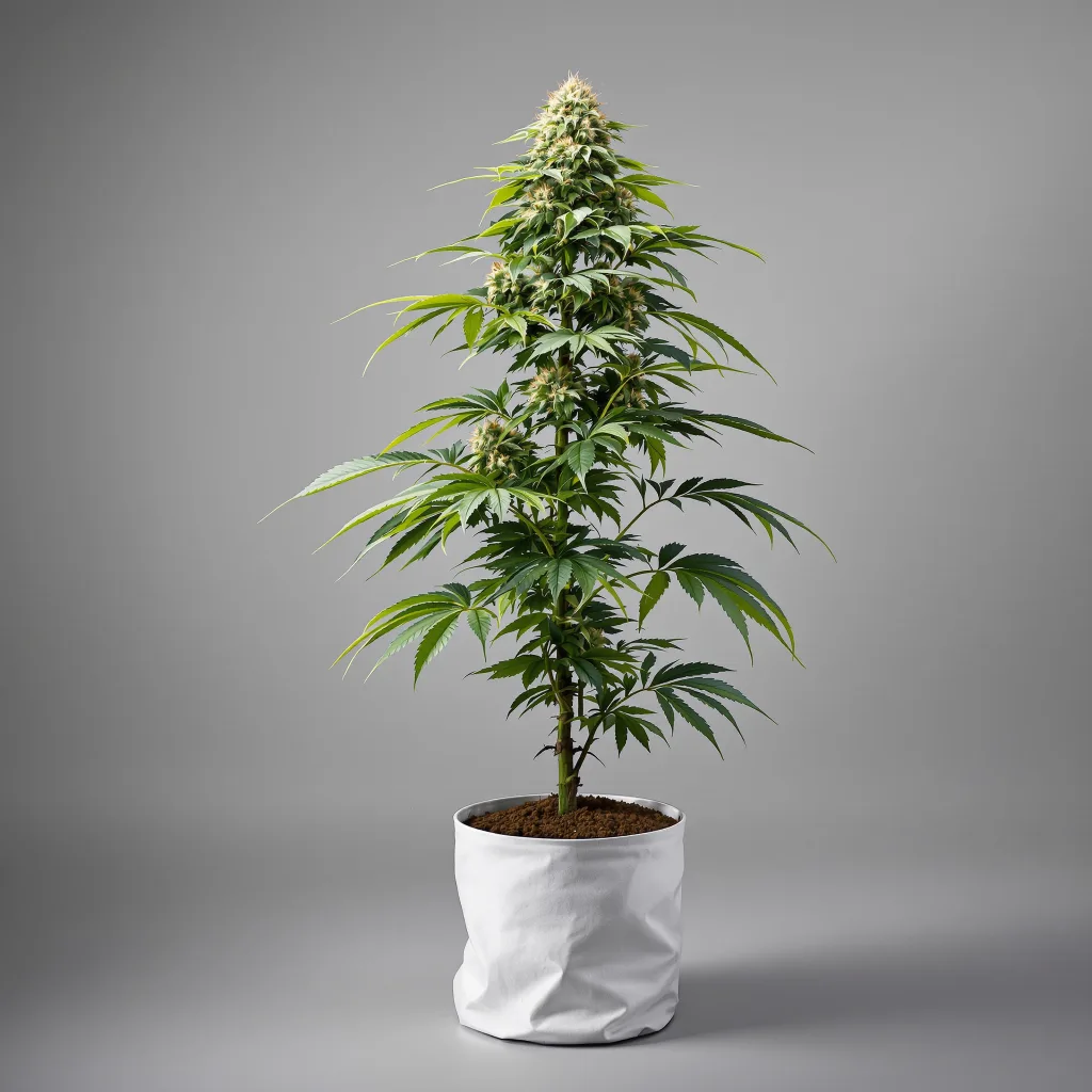 LA Confidential Cannabisblüte Nahaufnahme mit ausgewogene Blütenstruktur mit eisigen Trichomen