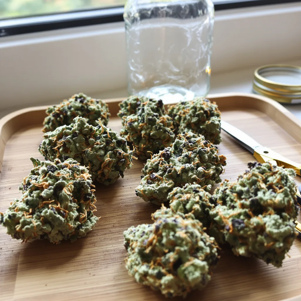 LA Woman 40% Indica / 50% Sativa — Blüte mit sichtbaren Trichomen