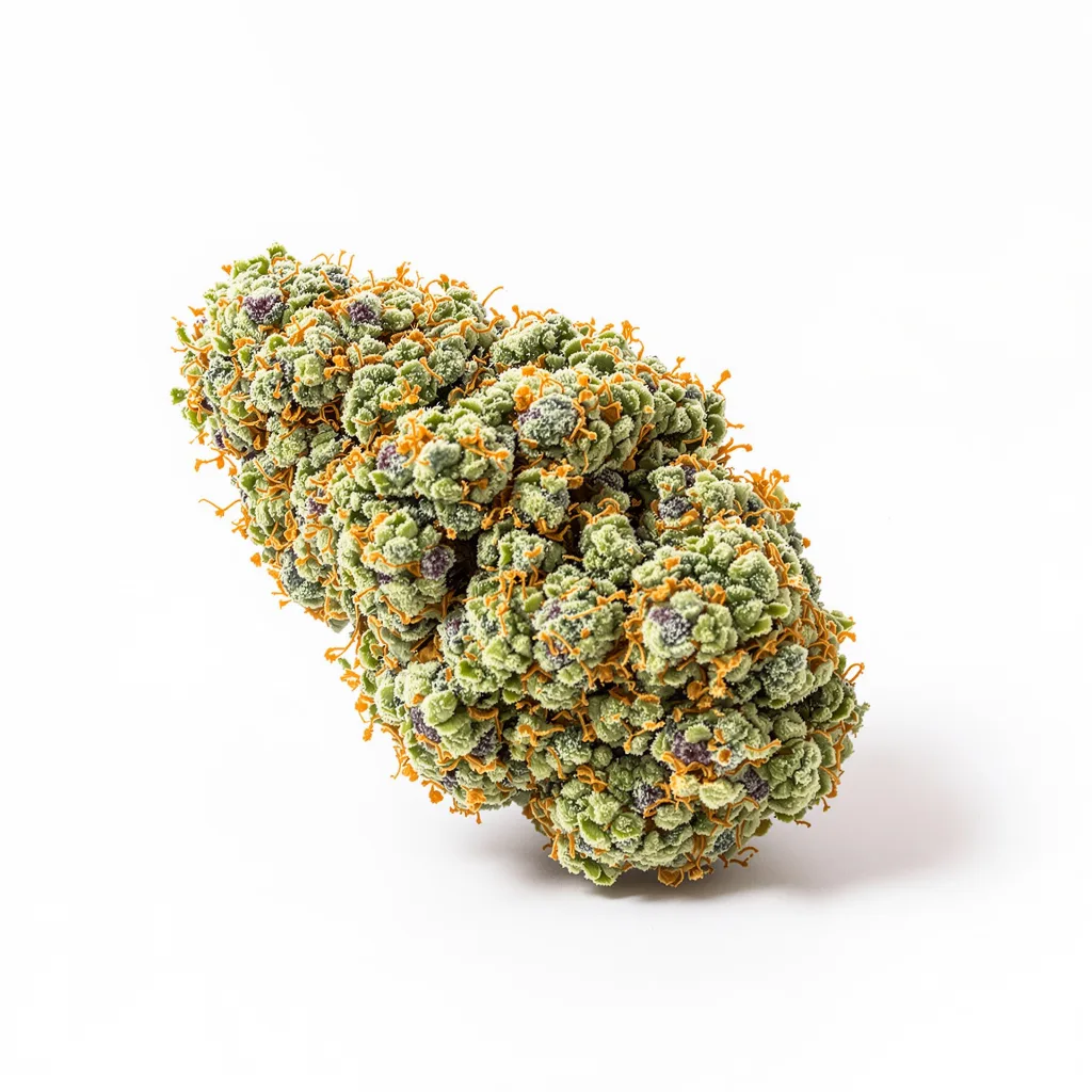 LA Woman 40% Indica / 50% Sativa — Blüte mit sichtbaren Trichomen