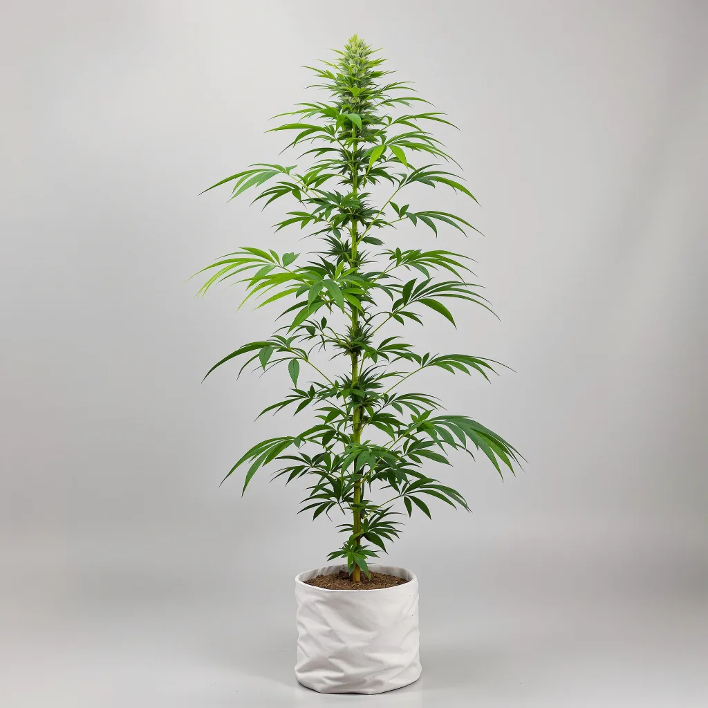 Lamb's Bread Cannabisblüte Nahaufnahme mit luftige limonengrüne Struktur