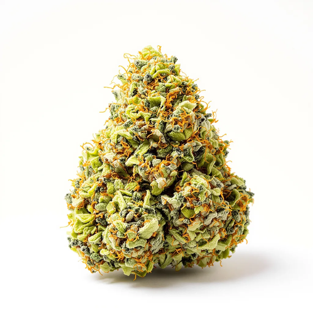 Lamb's Bread 10% Indica / 90% Sativa — Blüte mit sichtbaren Trichomen