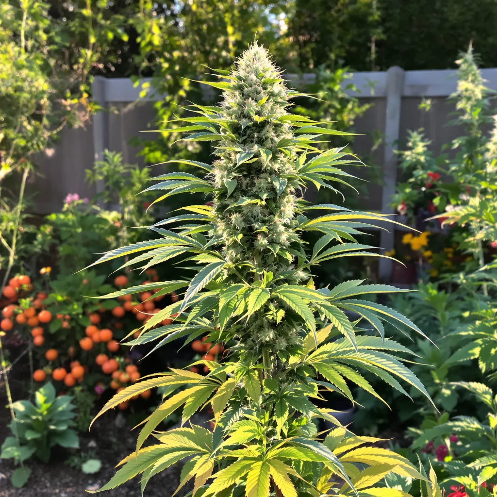 Lamborghini 48% Indica / 52% Sativa — Blüte mit sichtbaren Trichomen