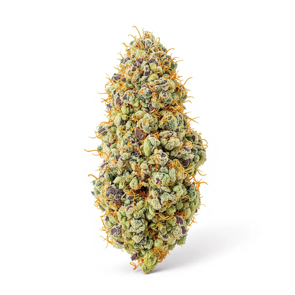 Lamborghini 48% Indica / 52% Sativa — Blüte mit sichtbaren Trichomen