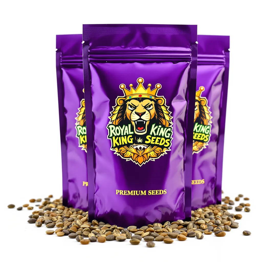 Laughing Buddha 20% Indica / 80% Sativa — Blüte mit sichtbaren Trichomen