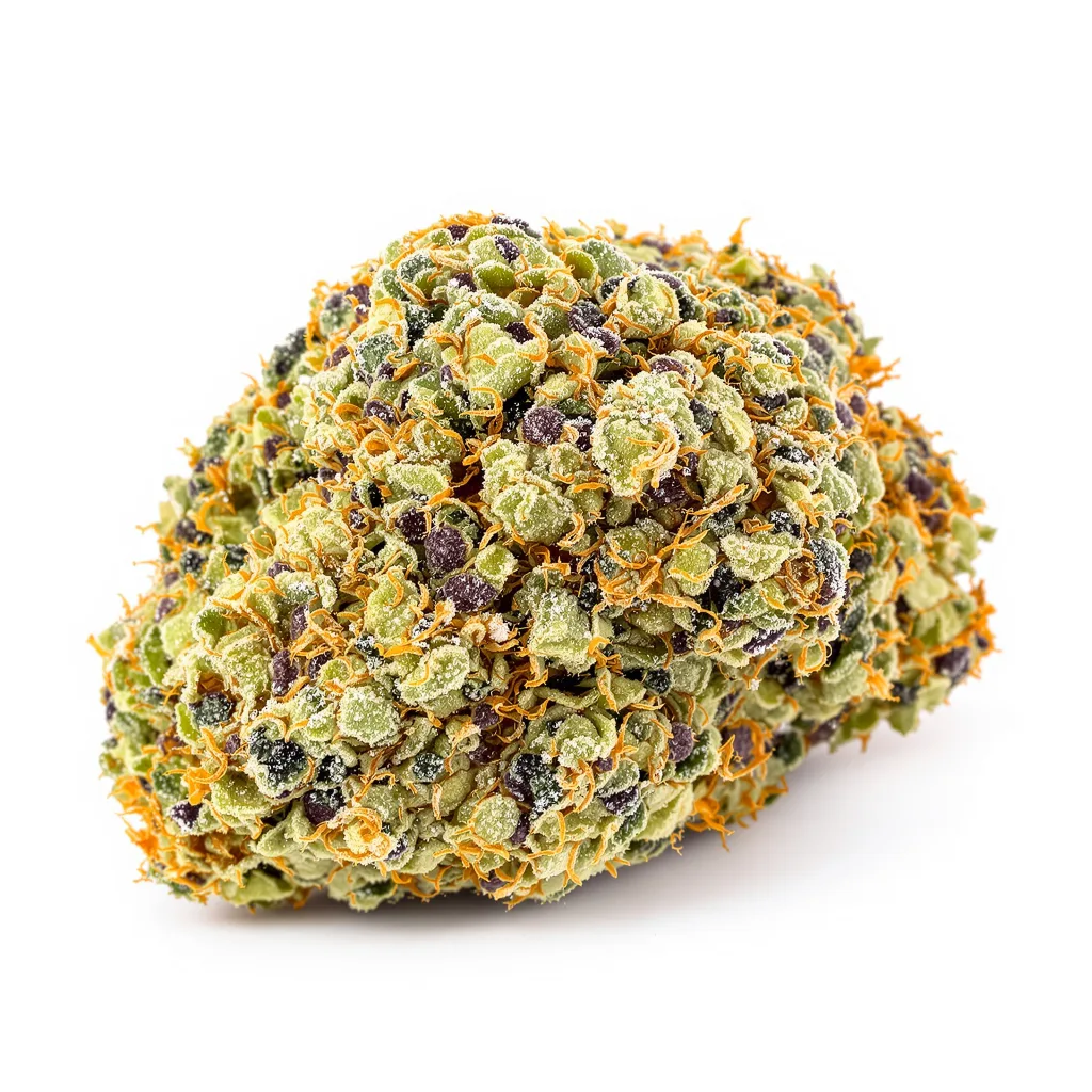 Le Silver Royale 54% Indica / 46% Sativa — Blüte mit sichtbaren Trichomen