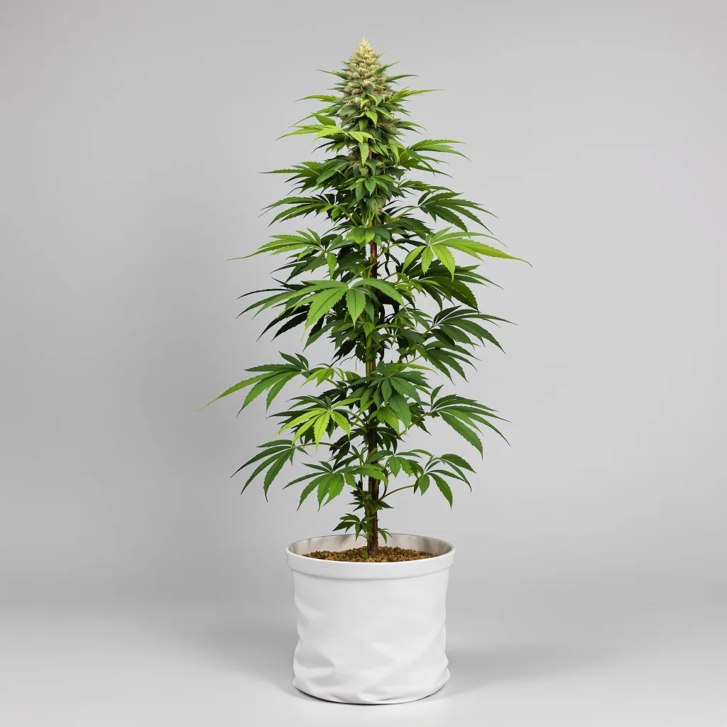 Lemon Daddy Cannabisblüte Nahaufnahme mit dichte violett getönte Kelche