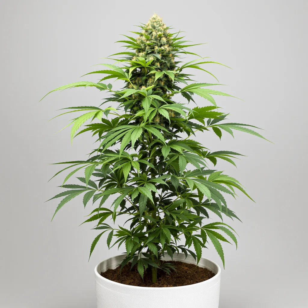 Lemon Diesel Cannabisblüte Nahaufnahme mit dichte violett getönte Kelche