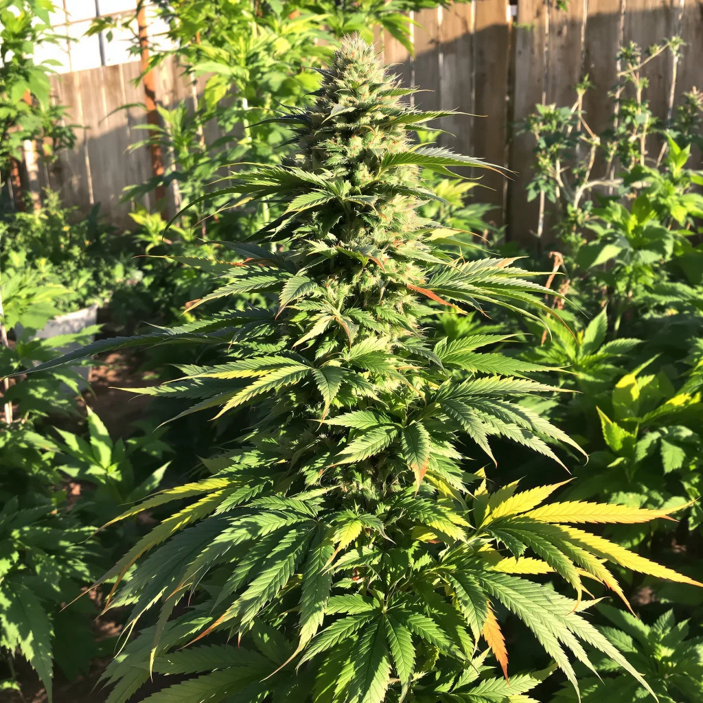 Lemon Diesel 90% Indica / 10% Sativa — Blüte mit sichtbaren Trichomen