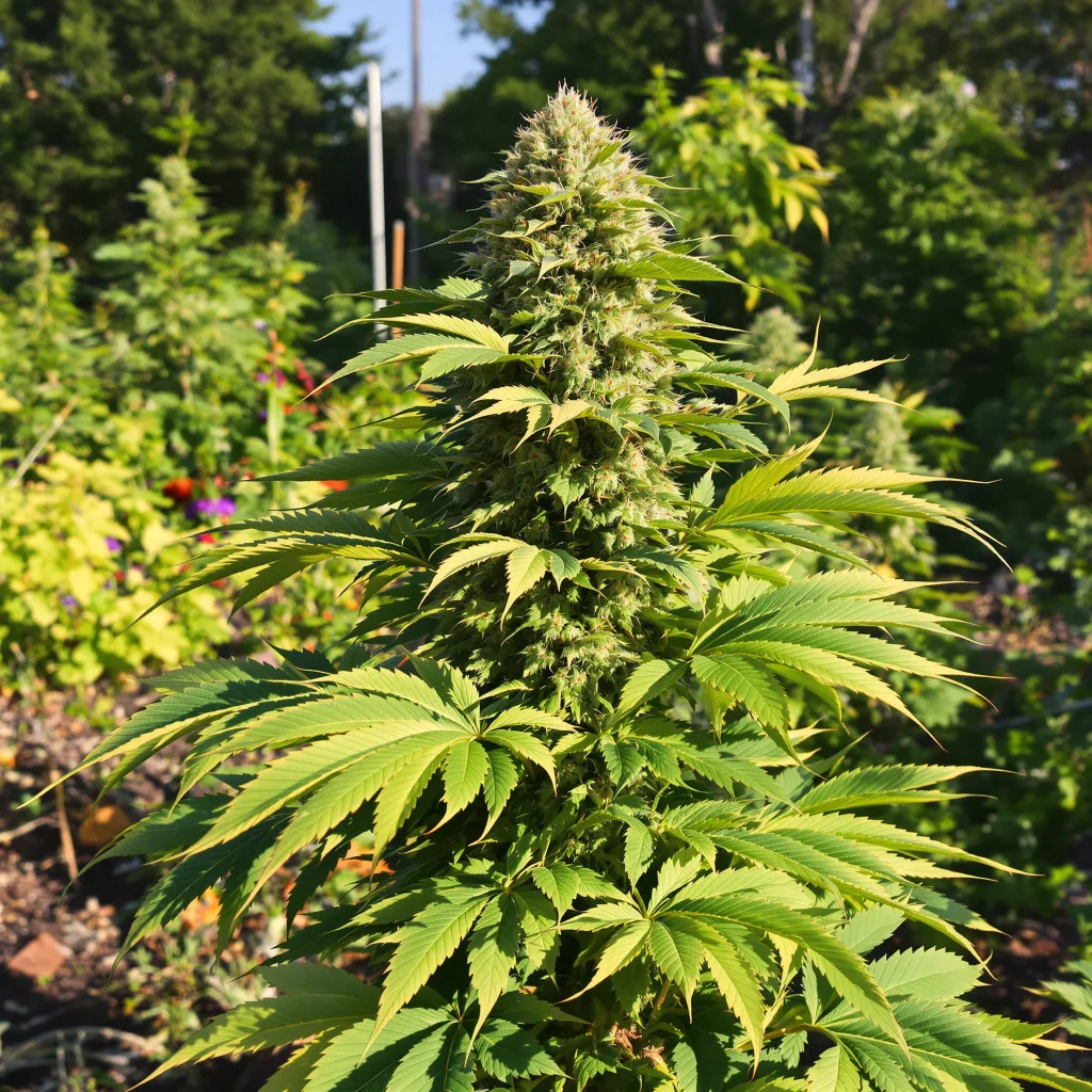 Lemon Drizzle 67% Indica / 33% Sativa — Blüte mit sichtbaren Trichomen