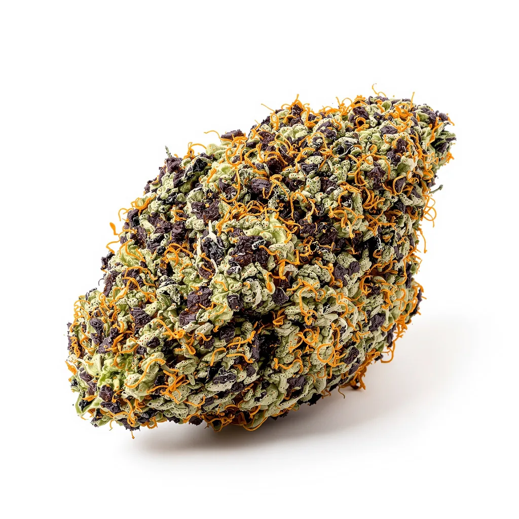Lemon Drizzle 67% Indica / 33% Sativa — Blüte mit sichtbaren Trichomen