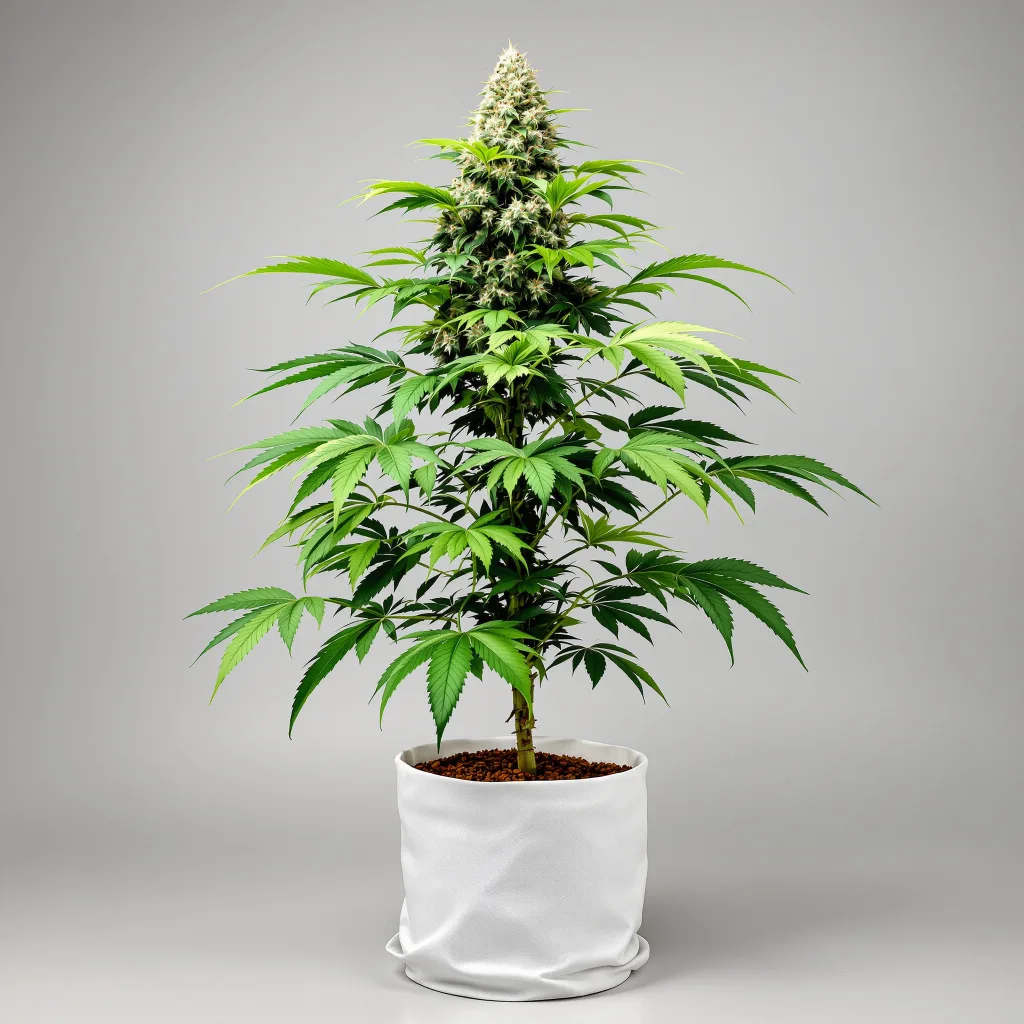 Lemon Garlic OG Cannabisblüte Nahaufnahme mit dichte violett getönte Kelche