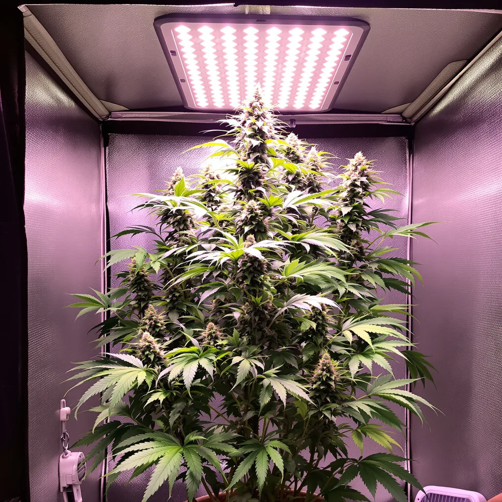 Lemon Jack 25% Indica / 75% Sativa — Blüte mit sichtbaren Trichomen