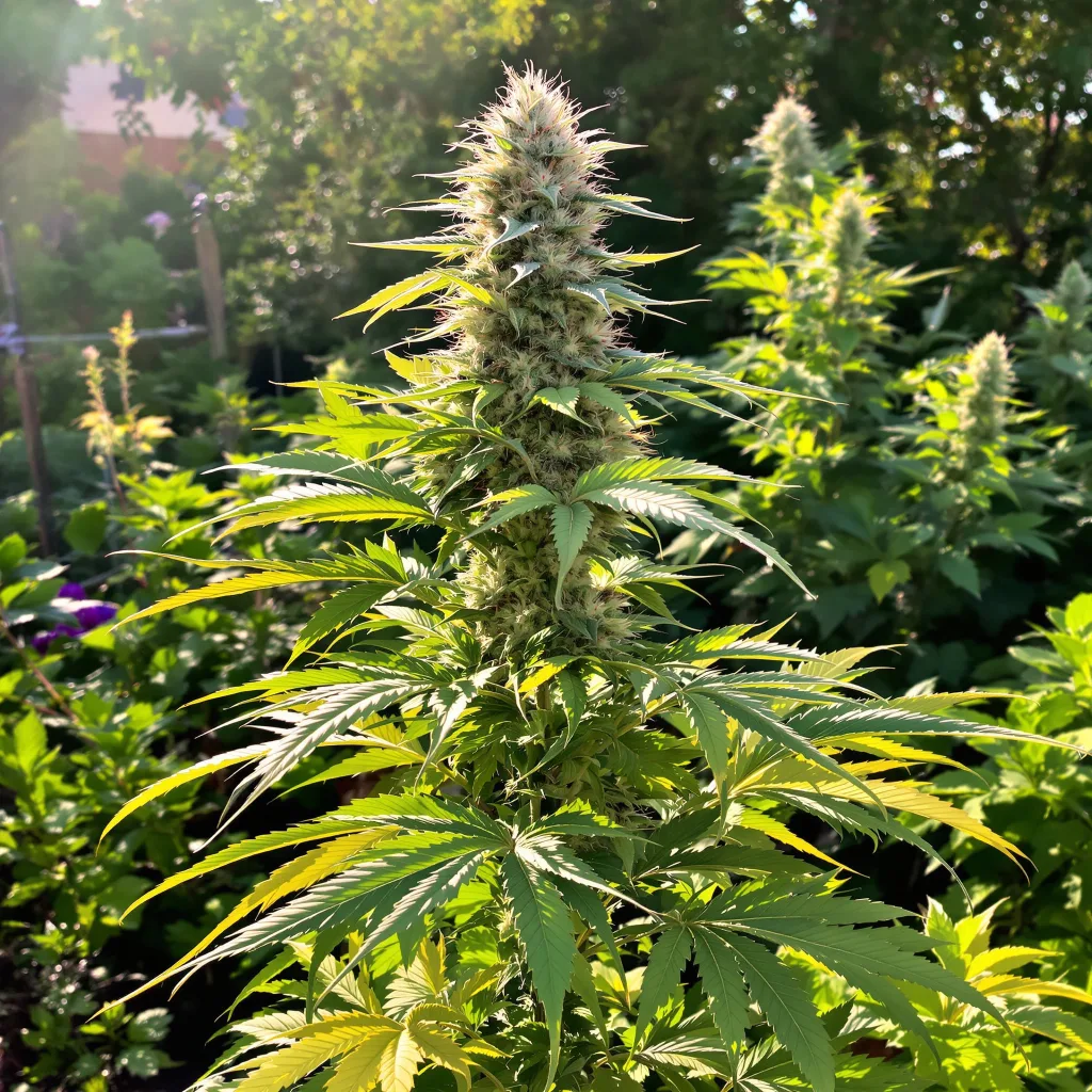 Lethal Purple 38% Indica / 62% Sativa — Blüte mit sichtbaren Trichomen