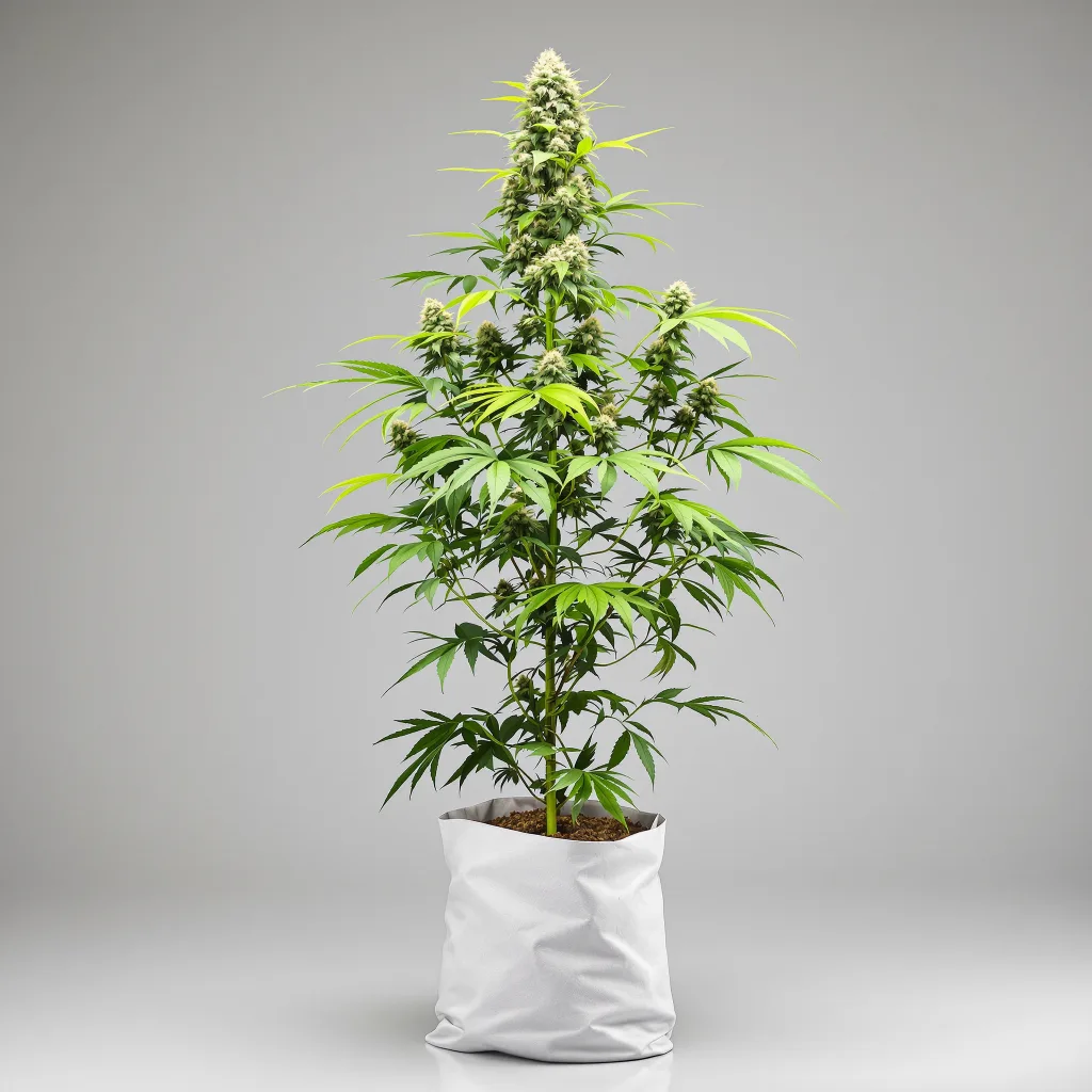 Mac 1 Cannabisblüte Nahaufnahme mit ausgewogene Blütenstruktur mit eisigen Trichomen