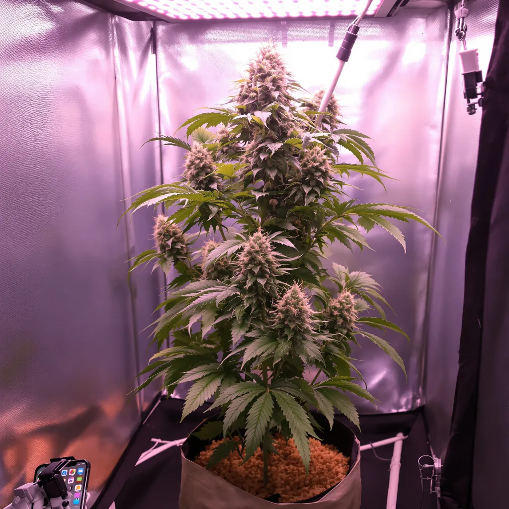 Mafia Funeral 84% Indica / 16% Sativa — Blüte mit sichtbaren Trichomen