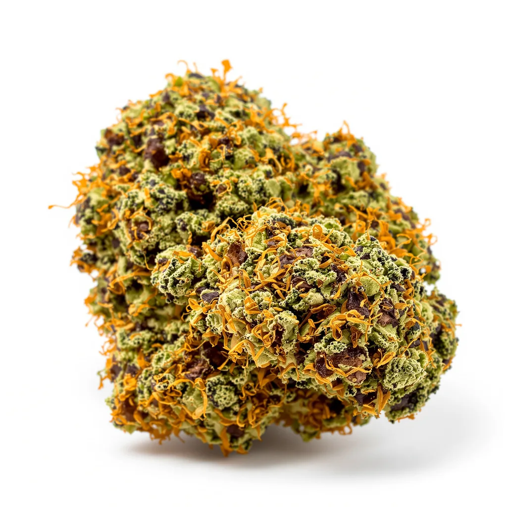 Mafia Funeral 84% Indica / 16% Sativa — Blüte mit sichtbaren Trichomen