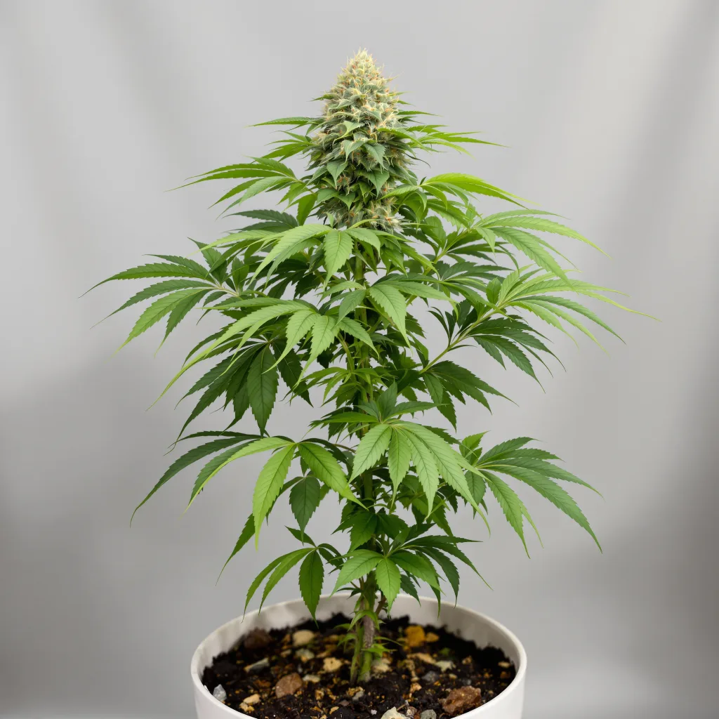 Magic Beans OG Cannabisblüte Nahaufnahme mit dichte violett getönte Kelche