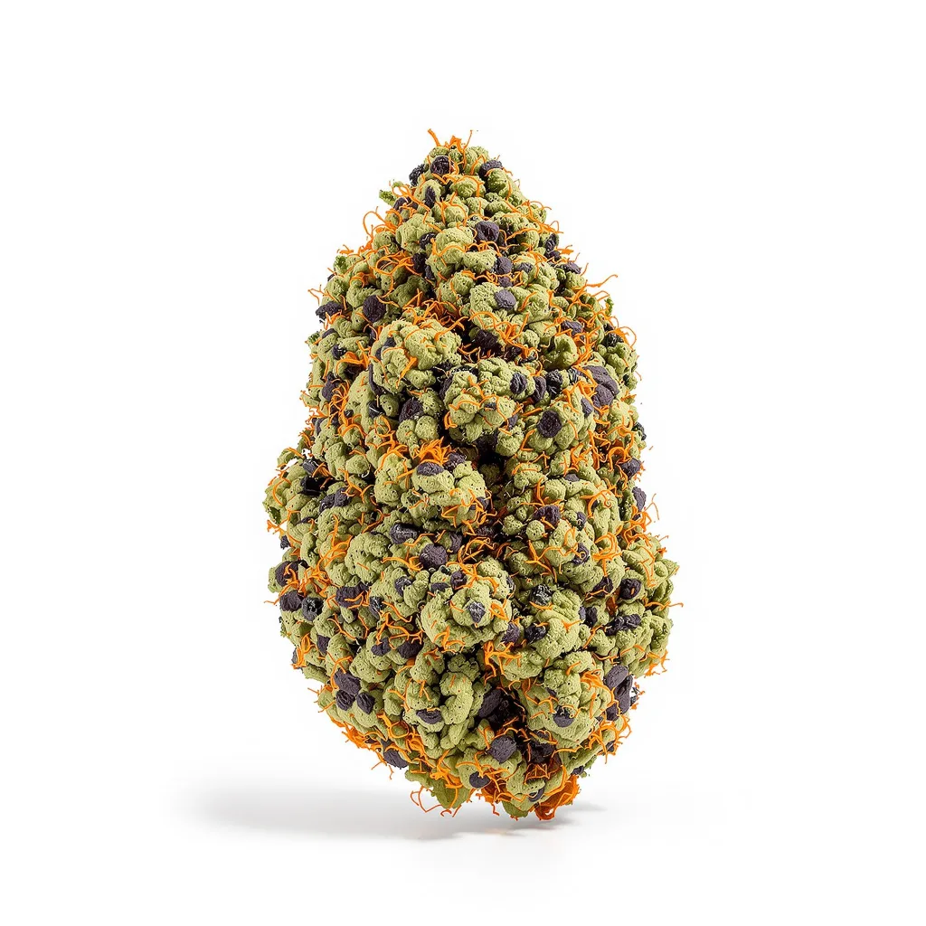 Magic Beans OG 69% Indica / 31% Sativa — Blüte mit sichtbaren Trichomen