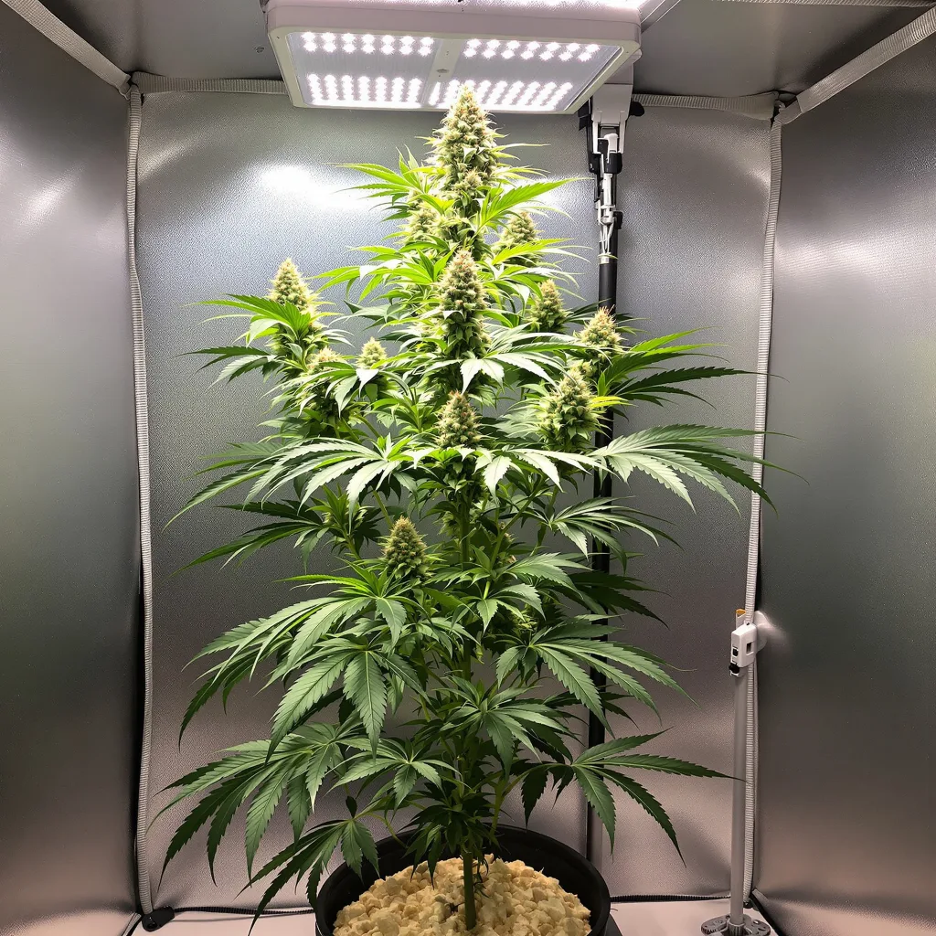 Malawi Gold 11% Indica / 89% Sativa — Blüte mit sichtbaren Trichomen