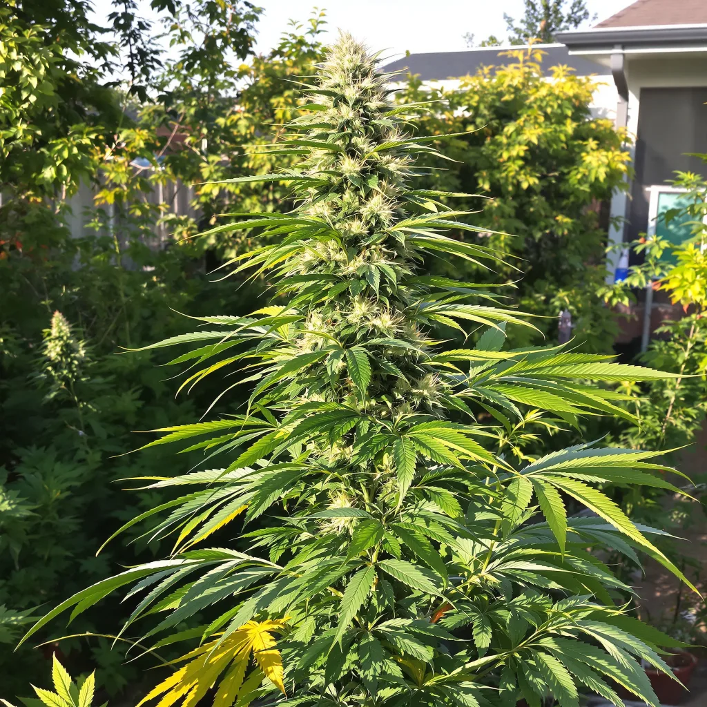 Malawi Gold 11% Indica / 89% Sativa — Blüte mit sichtbaren Trichomen