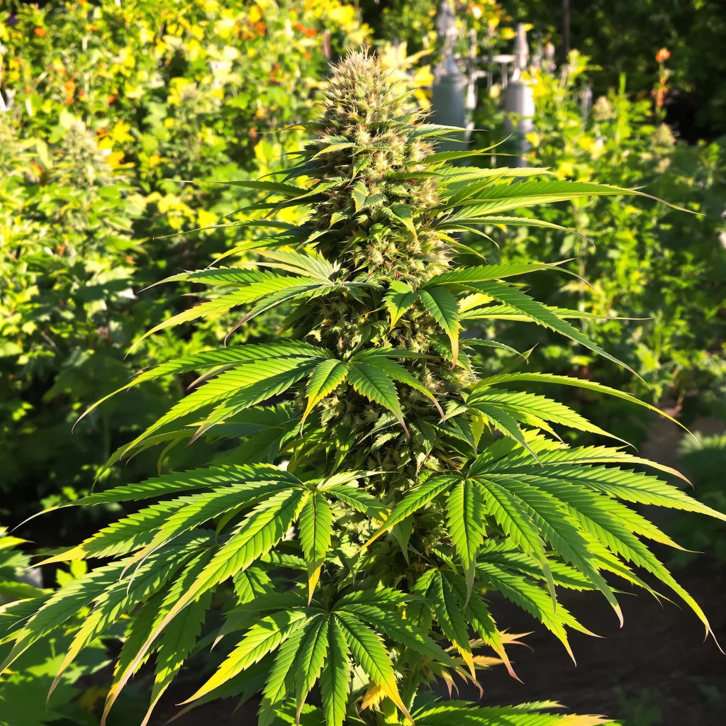 Mango Crack 82% Indica / 18% Sativa — Blüte mit sichtbaren Trichomen