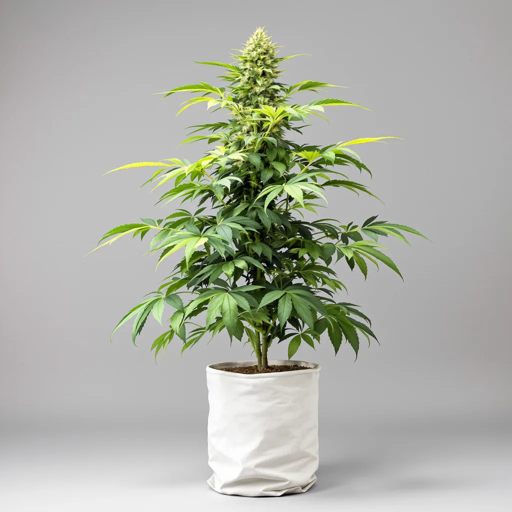 Mango Haze Cannabisblüte Nahaufnahme mit offene Blütenstruktur mit orangen Pistillen