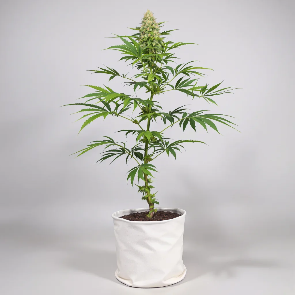 Mango Kush Cannabisblüte Nahaufnahme mit dichte violett getönte Kelche