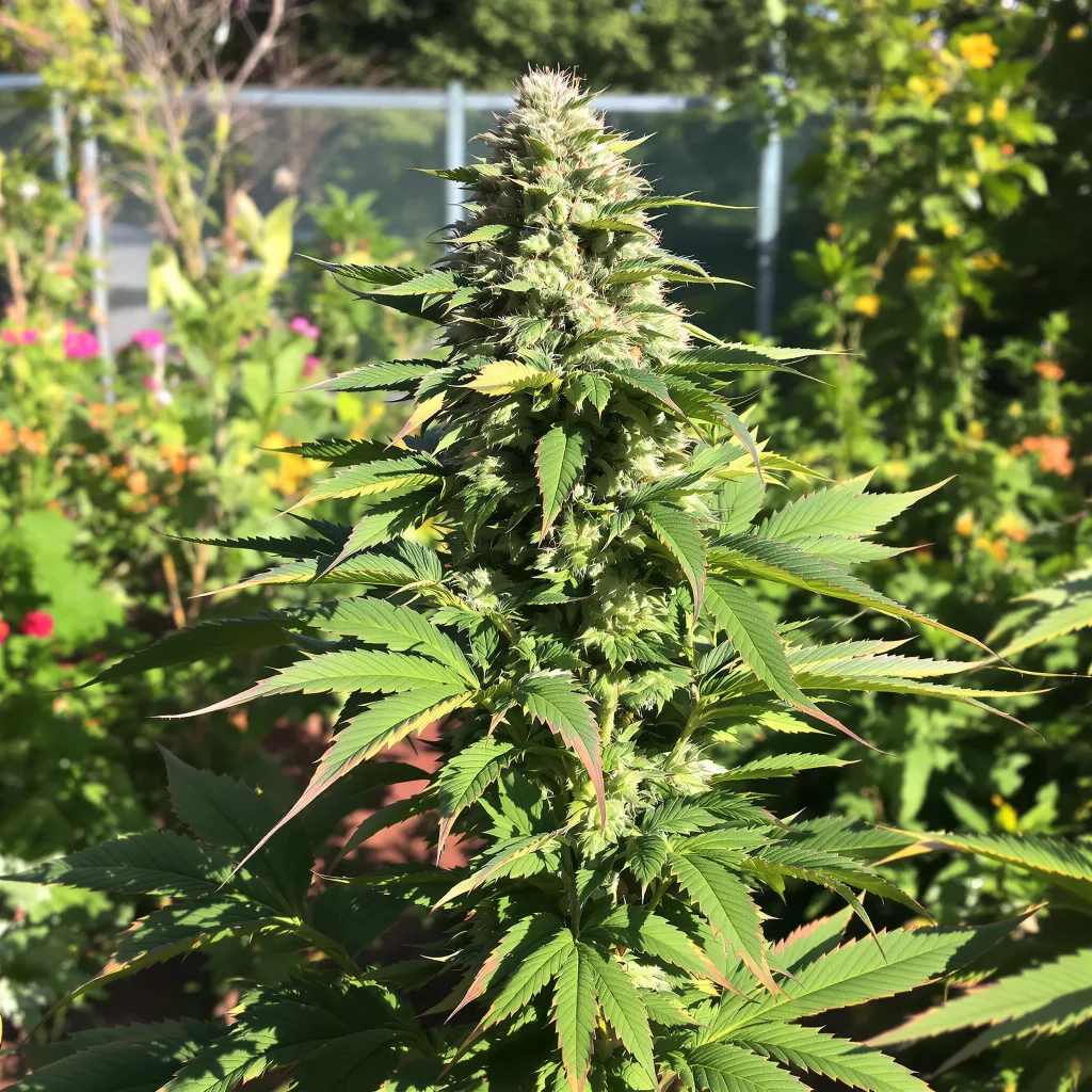 Mango Kush 89% Indica / 11% Sativa — Blüte mit sichtbaren Trichomen