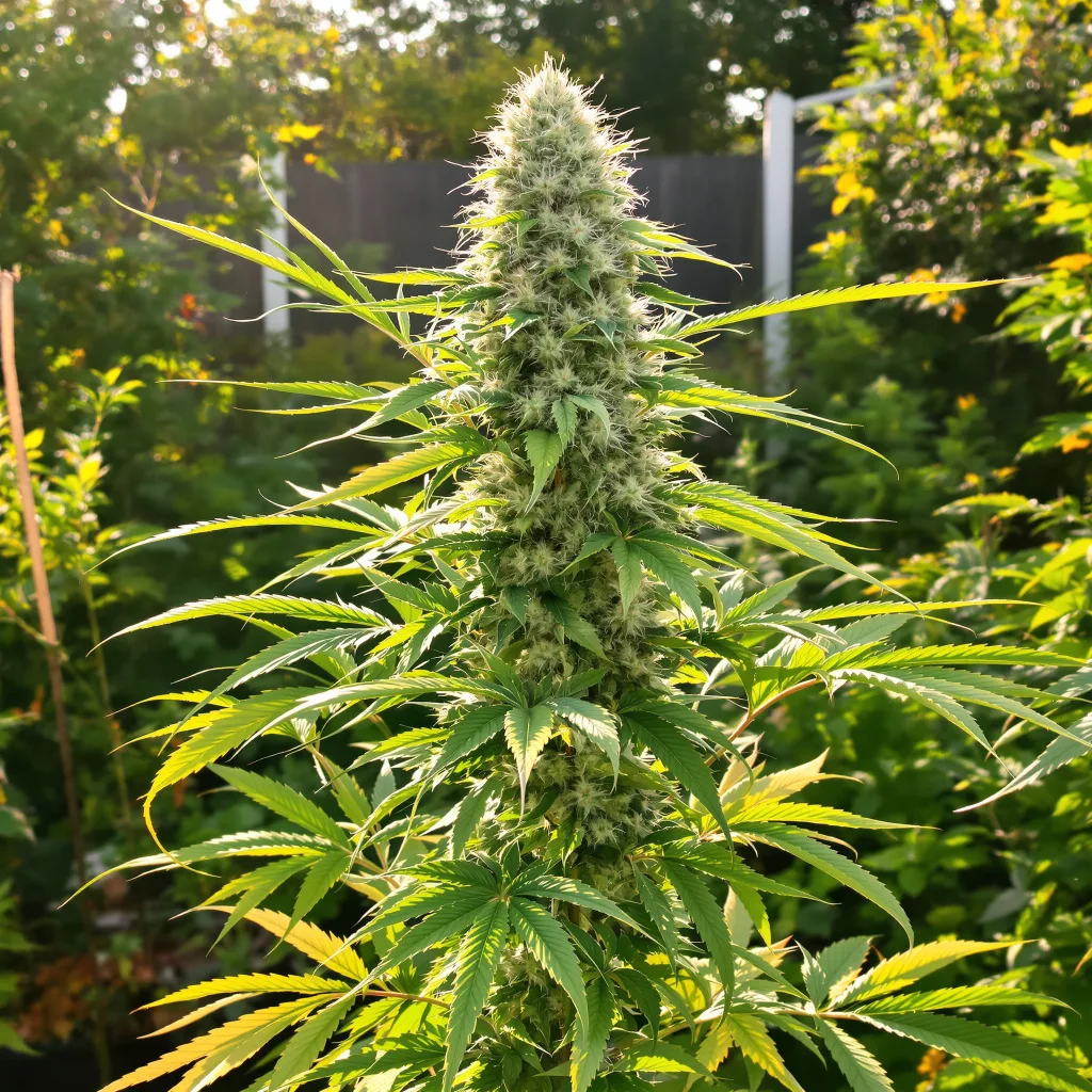 Manitoba Poison 57% Indica / 43% Sativa — Blüte mit sichtbaren Trichomen