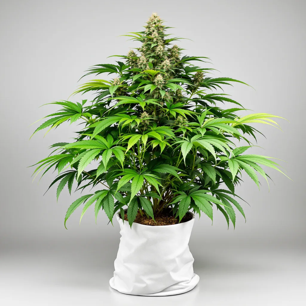 Maple Leaf Cannabisblüte Nahaufnahme mit dichte violett getönte Kelche