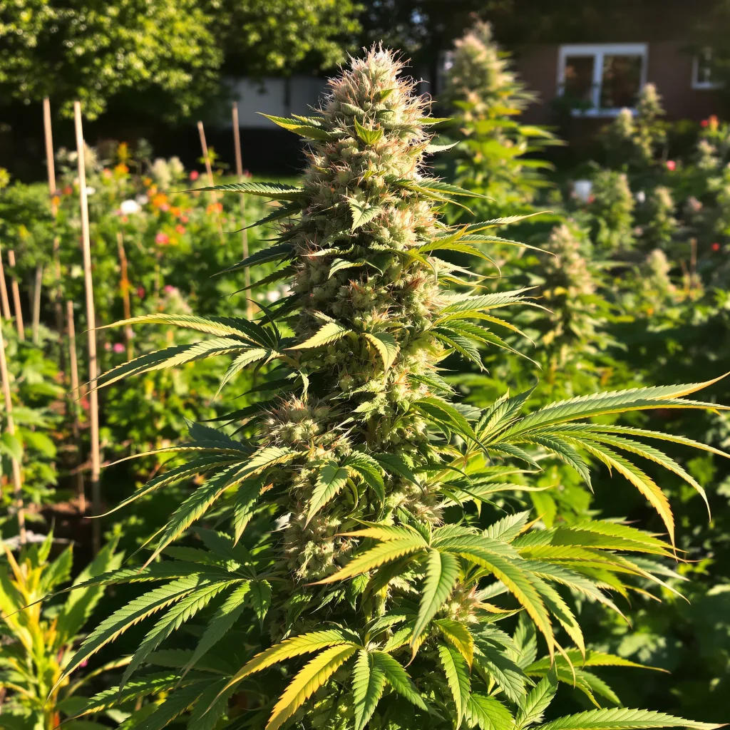 Master Yoda 40% Indica / 50% Sativa — Blüte mit sichtbaren Trichomen