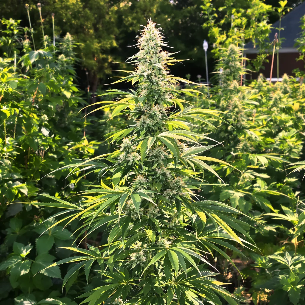Maui 10% Indica / 90% Sativa — Blüte mit sichtbaren Trichomen