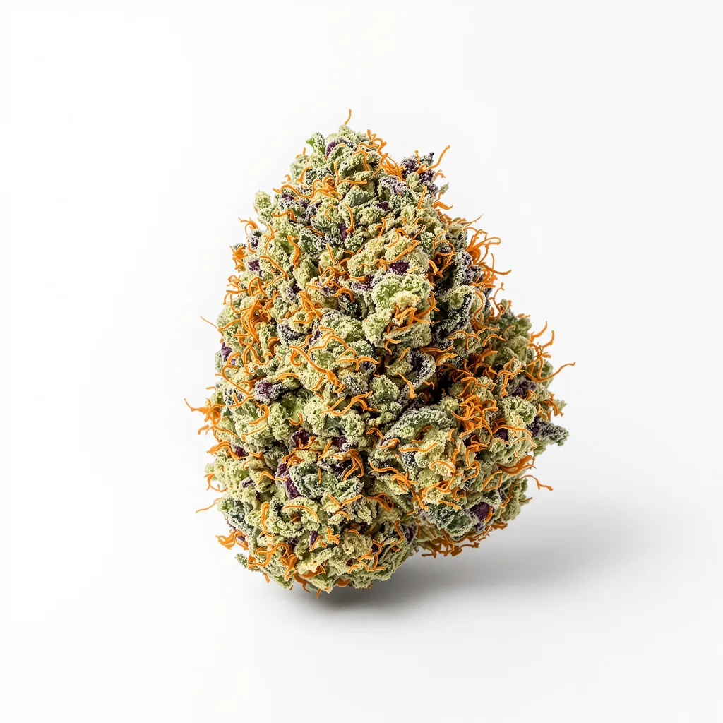 Maui Haole 55% Indica / 45% Sativa — Blüte mit sichtbaren Trichomen