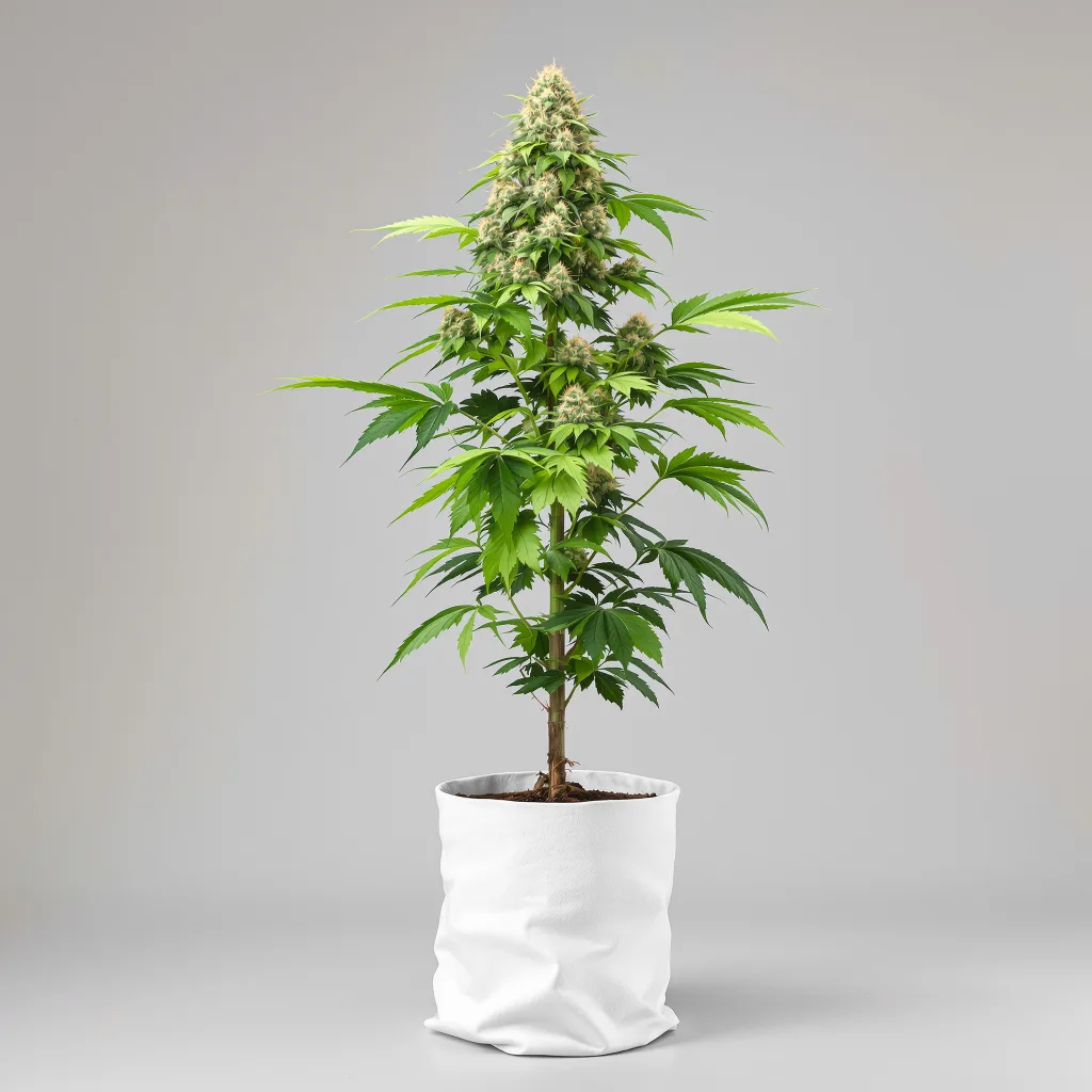 Merlot OG Cannabisblüte Nahaufnahme mit offene Blütenstruktur mit orangen Pistillen