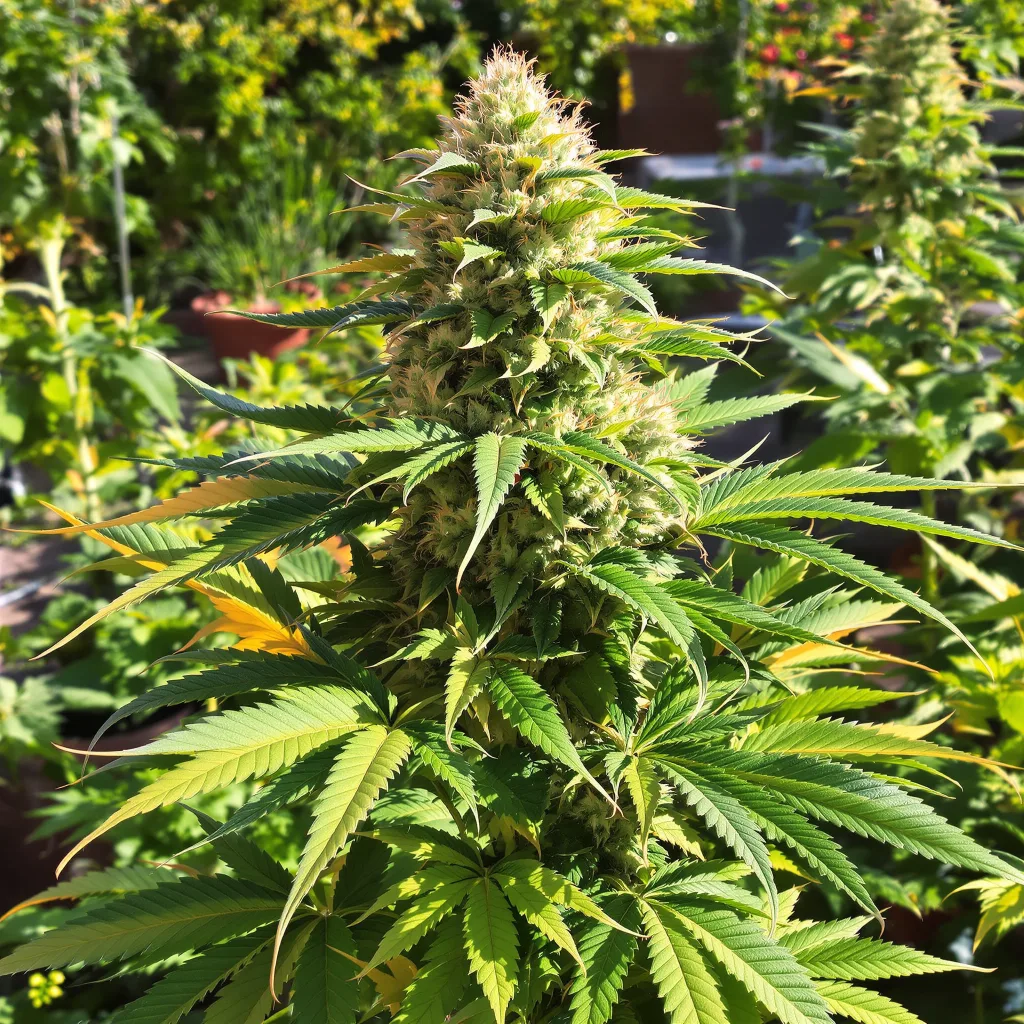 Milky Way 78% Indica / 22% Sativa — Blüte mit sichtbaren Trichomen
