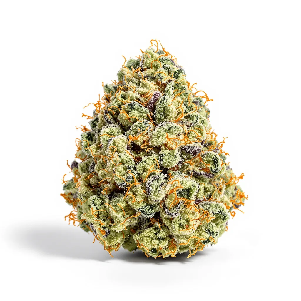 Mob Boss 40% Indica / 60% Sativa — Blüte mit sichtbaren Trichomen