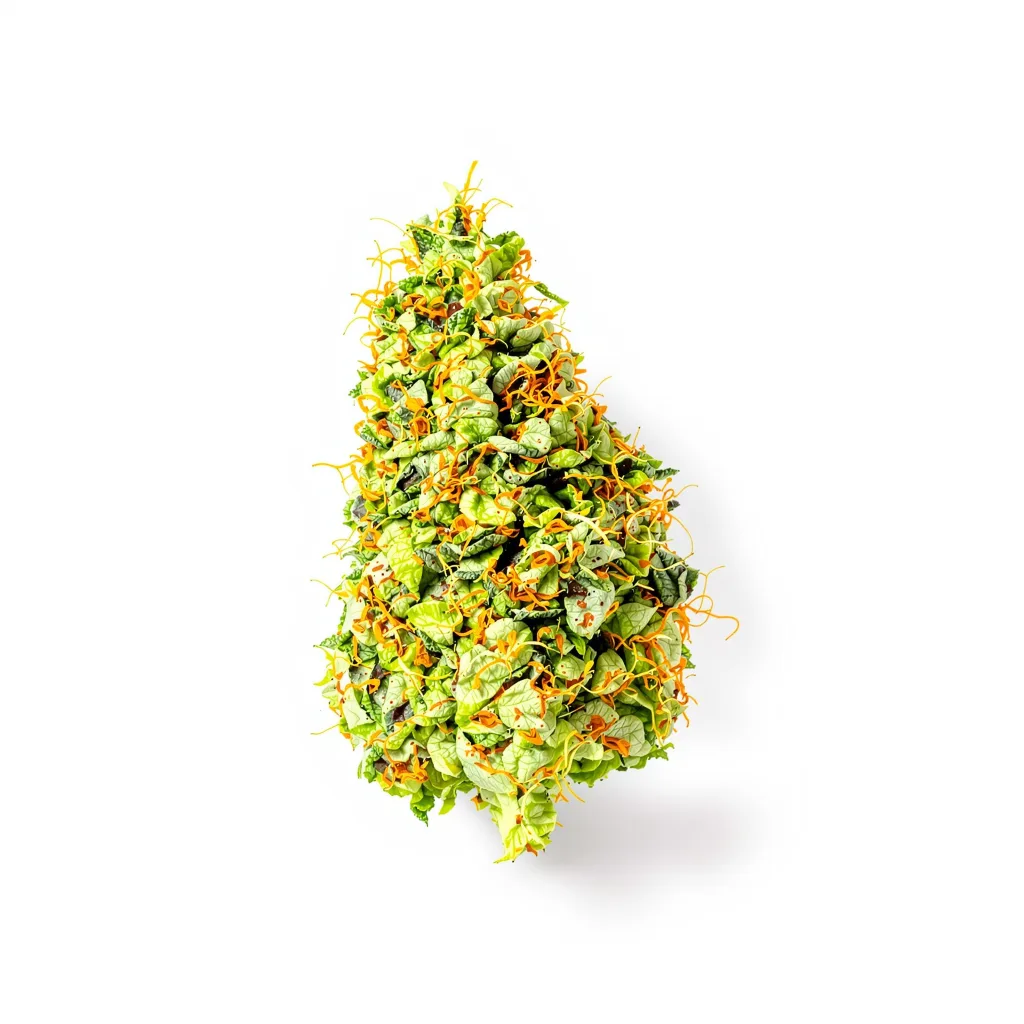 Moby Dick 25% Indica / 75% Sativa — Blüte mit sichtbaren Trichomen
