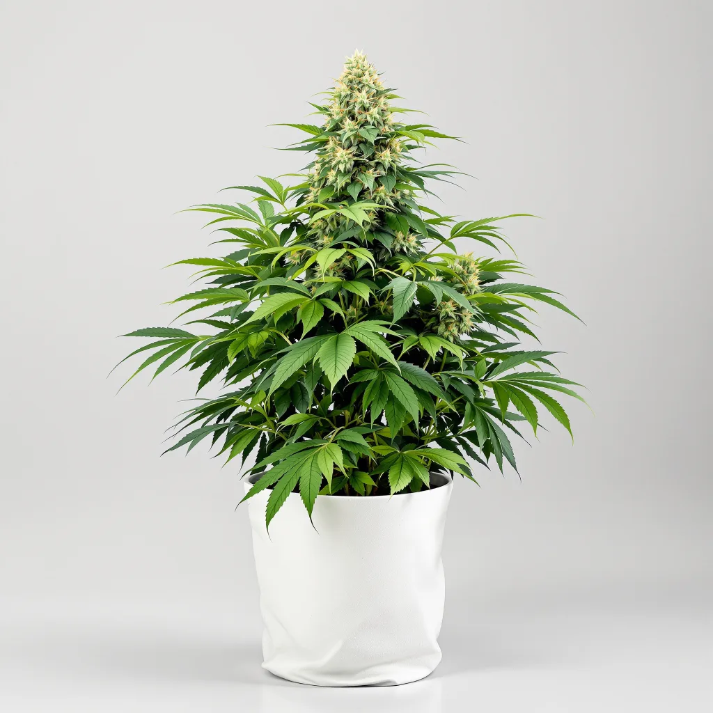 Molokai Frost Cannabisblüte Nahaufnahme mit dichte violett getönte Kelche