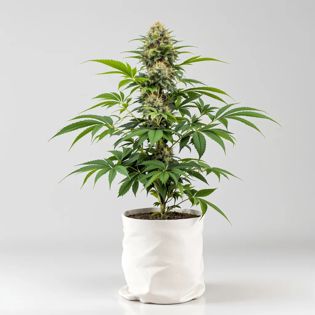 Money Maker Cannabisblüte Nahaufnahme mit dichte violett getönte Kelche