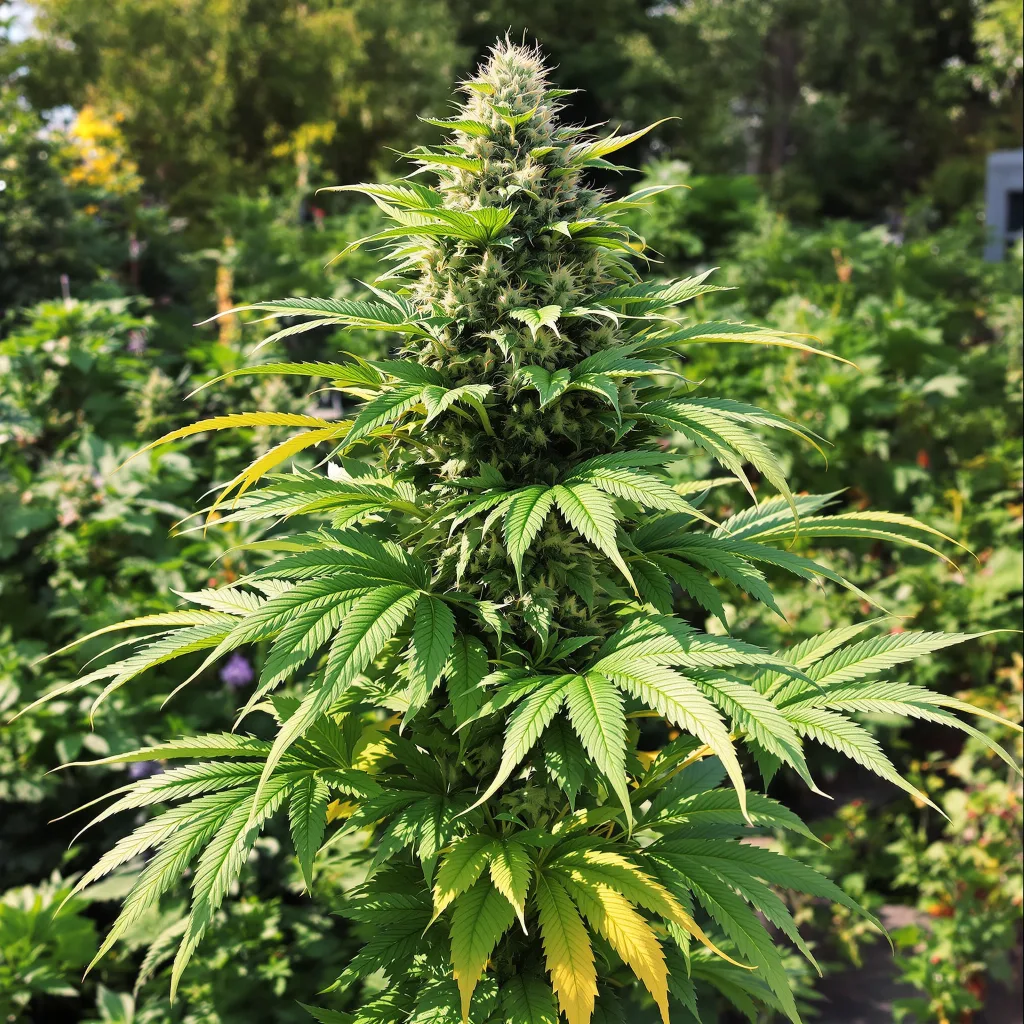 Motavation 72% Indica / 28% Sativa — Blüte mit sichtbaren Trichomen