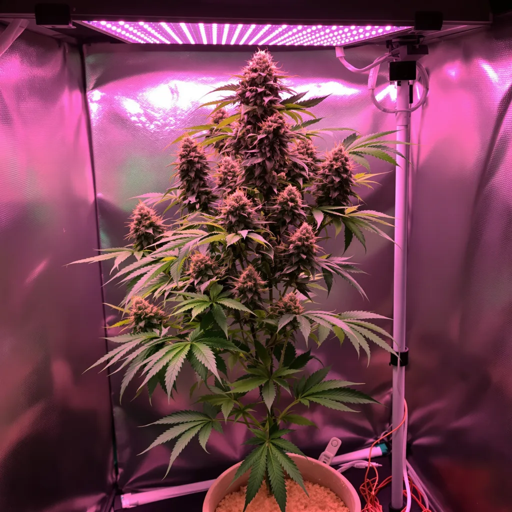 Motorbreath #15 62% Indica / 38% Sativa — Blüte mit sichtbaren Trichomen