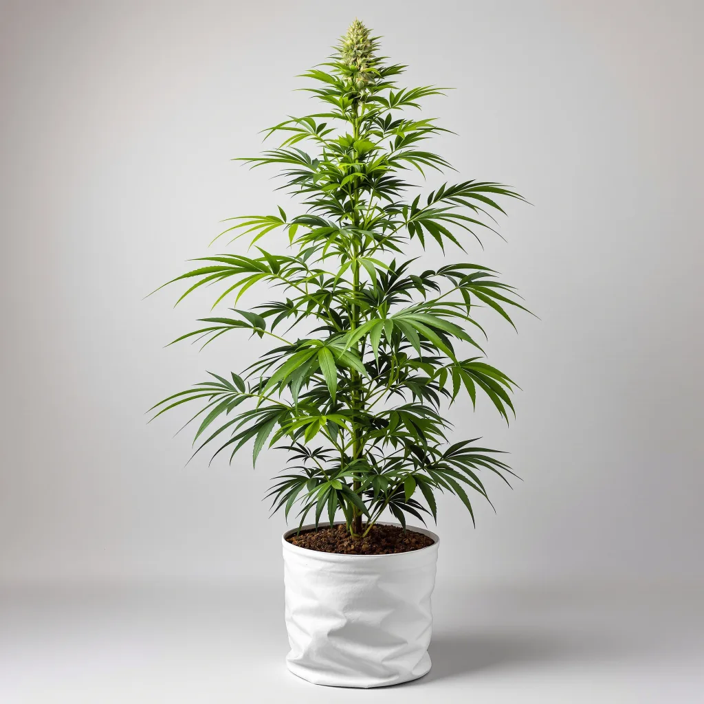 Neptune Kush Cannabisblüte Nahaufnahme mit luftige limonengrüne Struktur